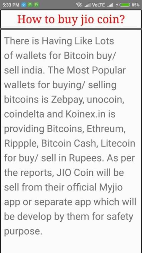 Buy Jio coin screenshot 1