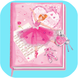 Girls Pink Diary With Password आइकन