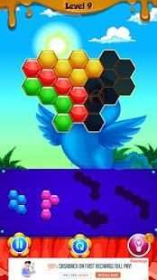 Bird Hexagon Block Puzzle स्क्रीनशॉट 1
