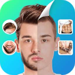 Manly Photo Editor - Hairstyles, Abs, Tattoo