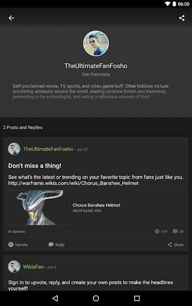 FANDOM for: Warframe screenshot 2