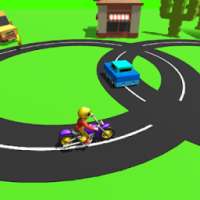 Bike Racing Circle Crash