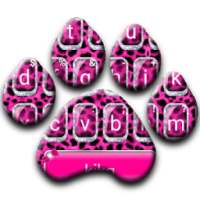 Glitter Pink Leopard Keyboard Theme
