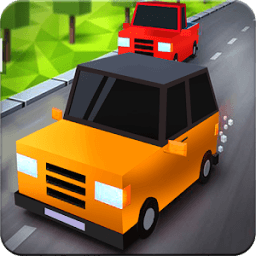 Blocky Car Racing: City Craft Traffic Race Driving icon