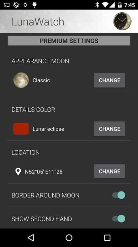 LunaWatch - Moon Watch Face screenshot 4