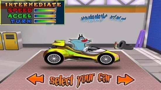 Oggy Happy car racing screenshot 3