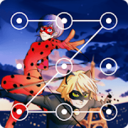 ikon Ladybag and Cat ART Pattern Smart AppLock PIN Lock