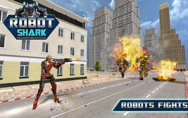 Robot Shark Transform 2018 - Shark Simulator Free screenshot 2