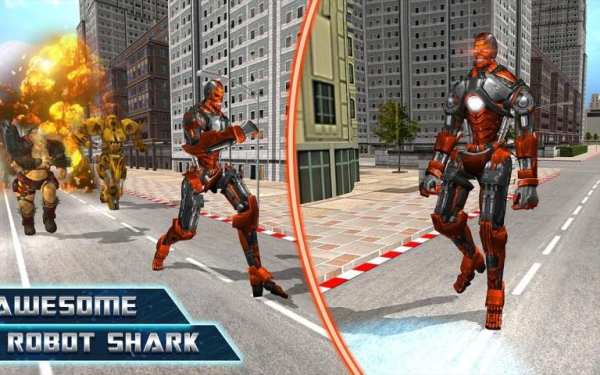 Robot Shark Transform 2018 - Shark Simulator Free screenshot 3