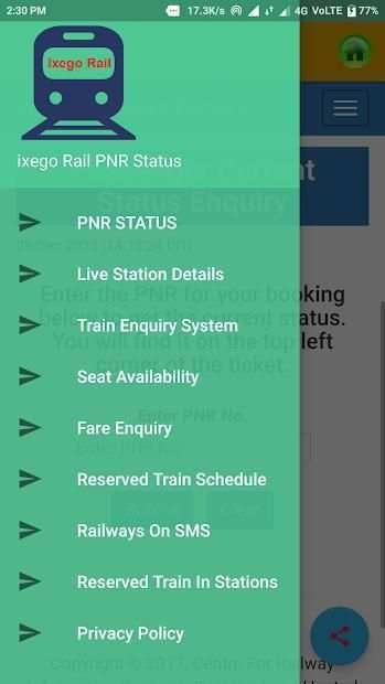 ixego Rail PNR Status on 9Apps
