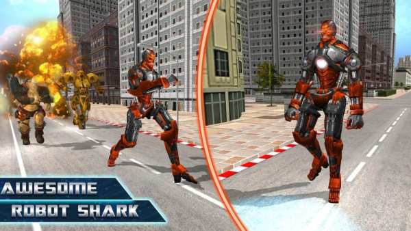Robot Shark Transform 2018 - Shark Simulator Free screenshot 8