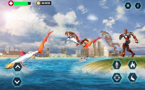 Robot Shark Transform 2018 - Shark Simulator Free screenshot 5