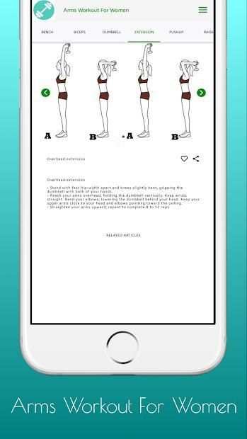 Arms Workout For Women on 9Apps