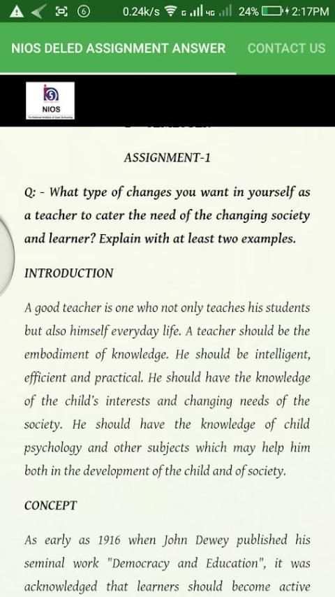 NIOS DELED Assignment Answer स्क्रीनशॉट 1
