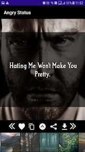 Angry Status & Angry Quotes Creator, Angry Images स्क्रीनशॉट 4