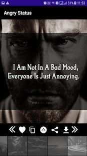 Angry Status & Angry Quotes Creator, Angry Images स्क्रीनशॉट 1