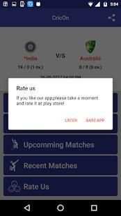 CricOn- Cricket live score faster than tv screenshot 1
