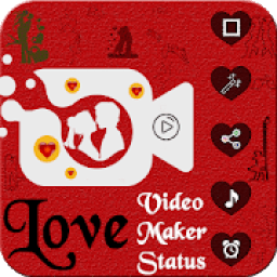 Love Video Status Maker &amp; Video Maker With Music आइकन