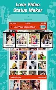 Love Video Status Maker & Video Maker With Music स्क्रीनशॉट 1