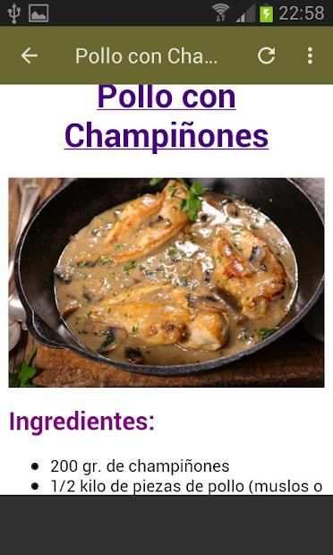 RECETAS CON POLLO screenshot 1