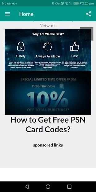 free psn codes generator screenshot 3