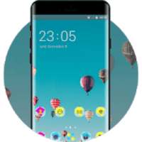 hot air balloon blue color colour theme