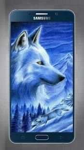 Wallpapers and Lock Screen Ice Fire Wolf Full HD screenshot 1