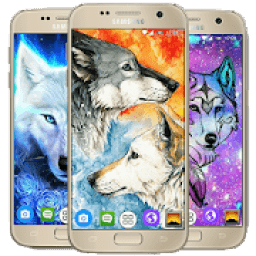 ikon Wallpapers and Lock Screen Ice Fire Wolf Full HD