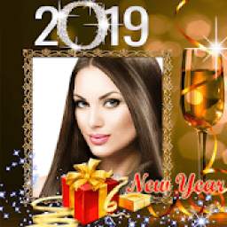 New year photo frame 2019