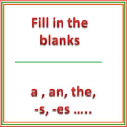 English Grammar - Fill in the blanks [ Articles]