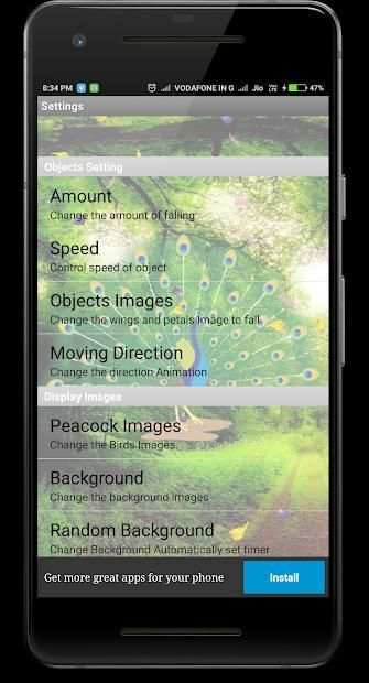 Peacock Live Wallpaper screenshot 1