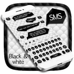 SMS Trendy Black And white Keyboard