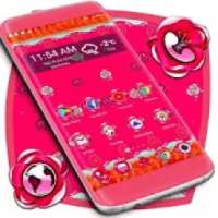 Hot Pink Flowers Launcher