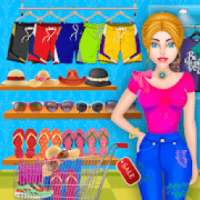 summer mall shopping girl: toko kasir logo