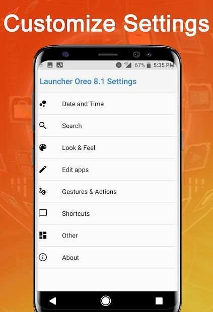 Launcher Oreo 8.1 screenshot 1