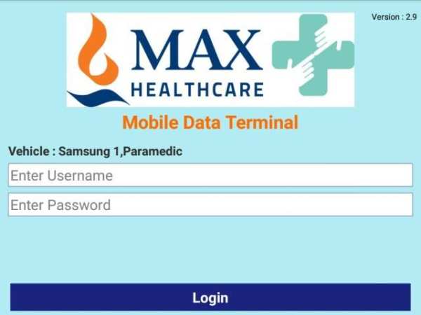 Max Smart Ambulance App स्क्रीनशॉट 1