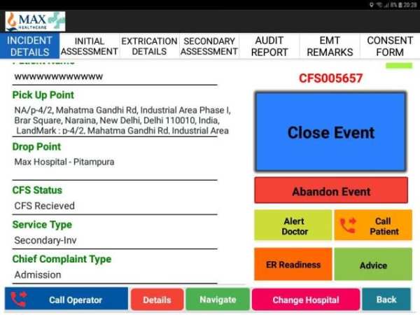 Max Smart Ambulance App स्क्रीनशॉट 3