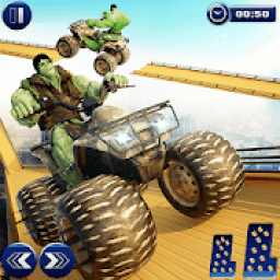 Russian Army Quad Bike Mega Ramp Car Stunts Racing आइकन