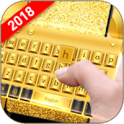 Golden Smart Keyboard with Emoji icon