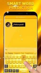 Golden Smart Keyboard with Emoji screenshot 2