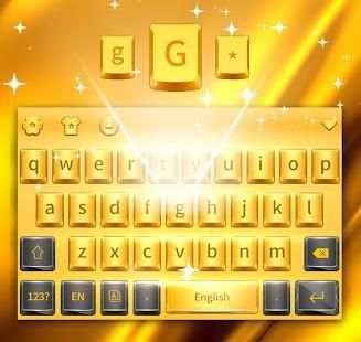 Golden Smart Keyboard with Emoji screenshot 1