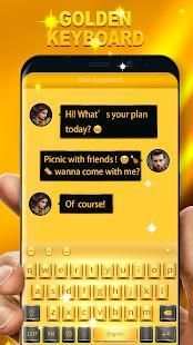 Golden Smart Keyboard with Emoji screenshot 5