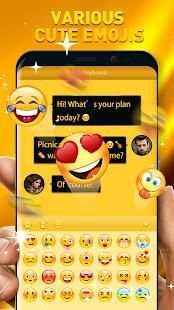 Golden Smart Keyboard with Emoji screenshot 4