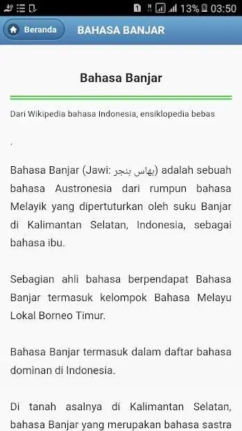 Telechargement De L Application Kamus Bahasa Banjar 2021 Gratuit 9apps