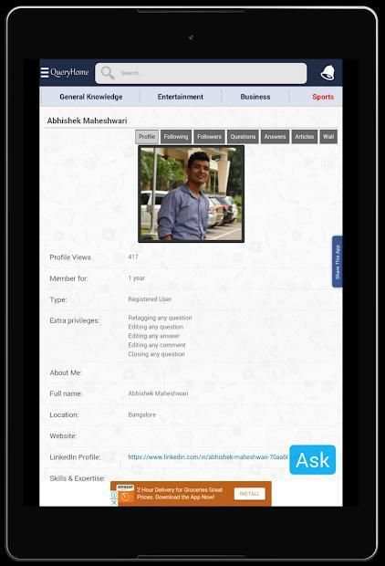 Question Answer App, QueryHome स्क्रीनशॉट 1