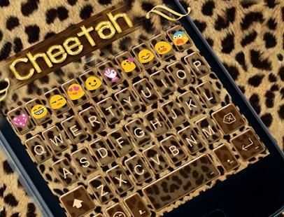 Cheetah Emoji Keyboard Theme screenshot 2
