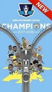 Man City Zipper Lock Screen screenshot 2