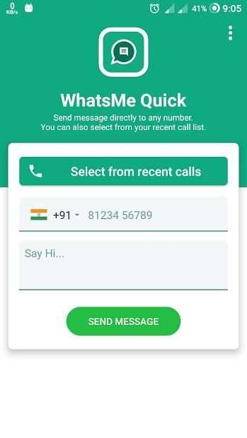 WhatsMe Quick - Send Direct WA Message screenshot 4