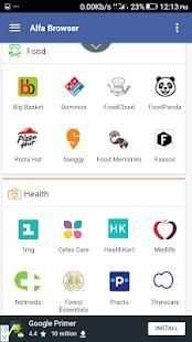 Alfa Browser screenshot 1