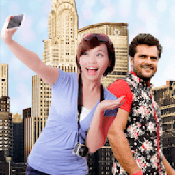 ikon selfie with bhojpuri Actor - photo frame &amp; Editor